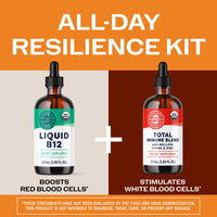 Thumbnail for Vimergy All-Day Resilience Kit* - Complementary Blend of 2500 mcg B12, 2500 mcg Zinc, 130 mg Mullein Extract, and 70 mg Thyme Extract. USDA Organic, Vegan, Paleo-Friendly, Gluten-Free, Kosher. *