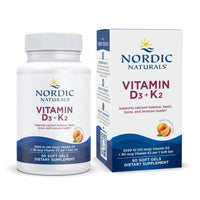 Thumbnail for Nordic Naturals Vitamin D3 + K2, Orange Taste - 60 Soft Gels - Synergistic Support for Bones, Immune Function & Calcium Balance - Non-GMO - 60 Servings