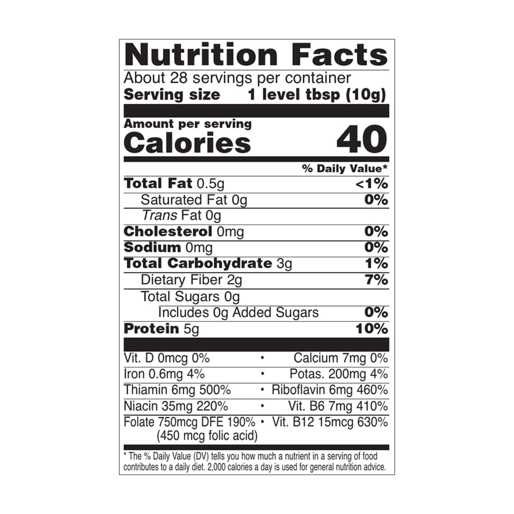 NOW Supplements, Nutritional Yeast Powder Fortified with Additional B-Vitamins, 10-Ounce