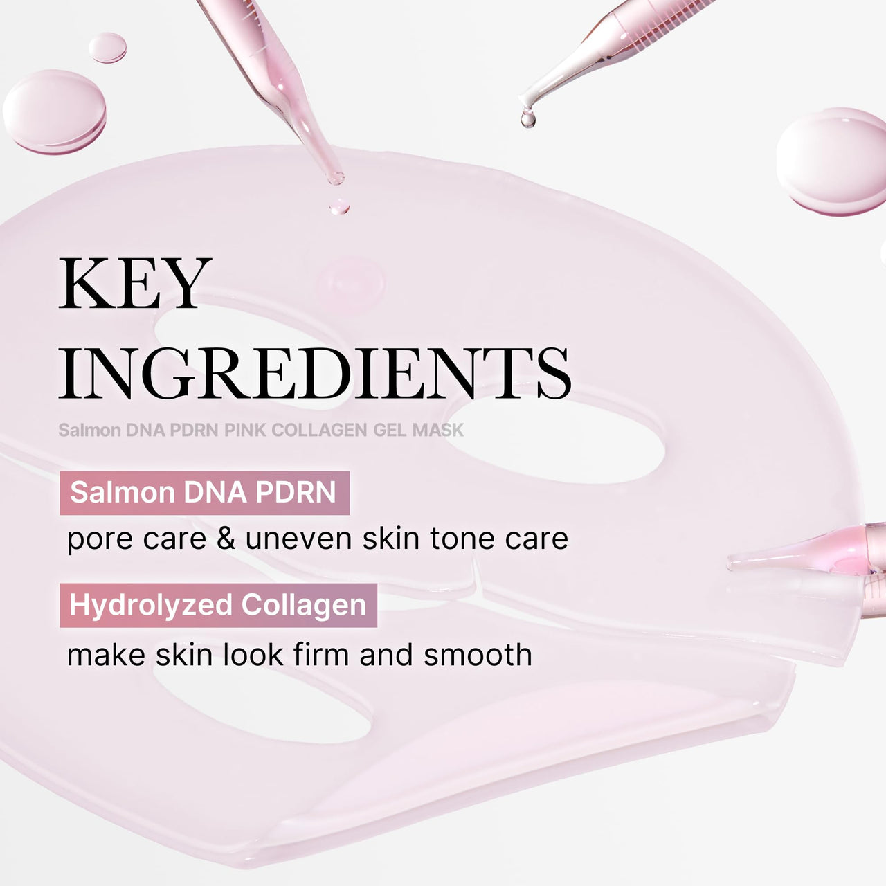 medicube Salmon DNA PDRN pink collagen jelly gel mask | overnight face mask for glass glow skin- elasticity, hydrating, firming and moisturizing | korean skincare, 28g, 1ea