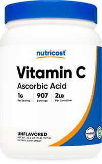 Thumbnail for Nutricost Ascorbic Acid Powder (Vitamin C) 2 LBS - Gluten Free, Non-GMO