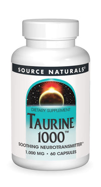 Thumbnail for Source Naturals Taurine 1000, 1000 mg - 60 Capsules
