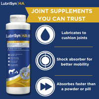 Thumbnail for LubriSynHA Hyaluronic Acid with MSM Hip & Joint Care Supplement for Dogs, Cats & Horses – Liquid Oral HA for Pets – Joint Support Promotes Mobility, Flexibility, Cartilage Health & Comfort – 16oz