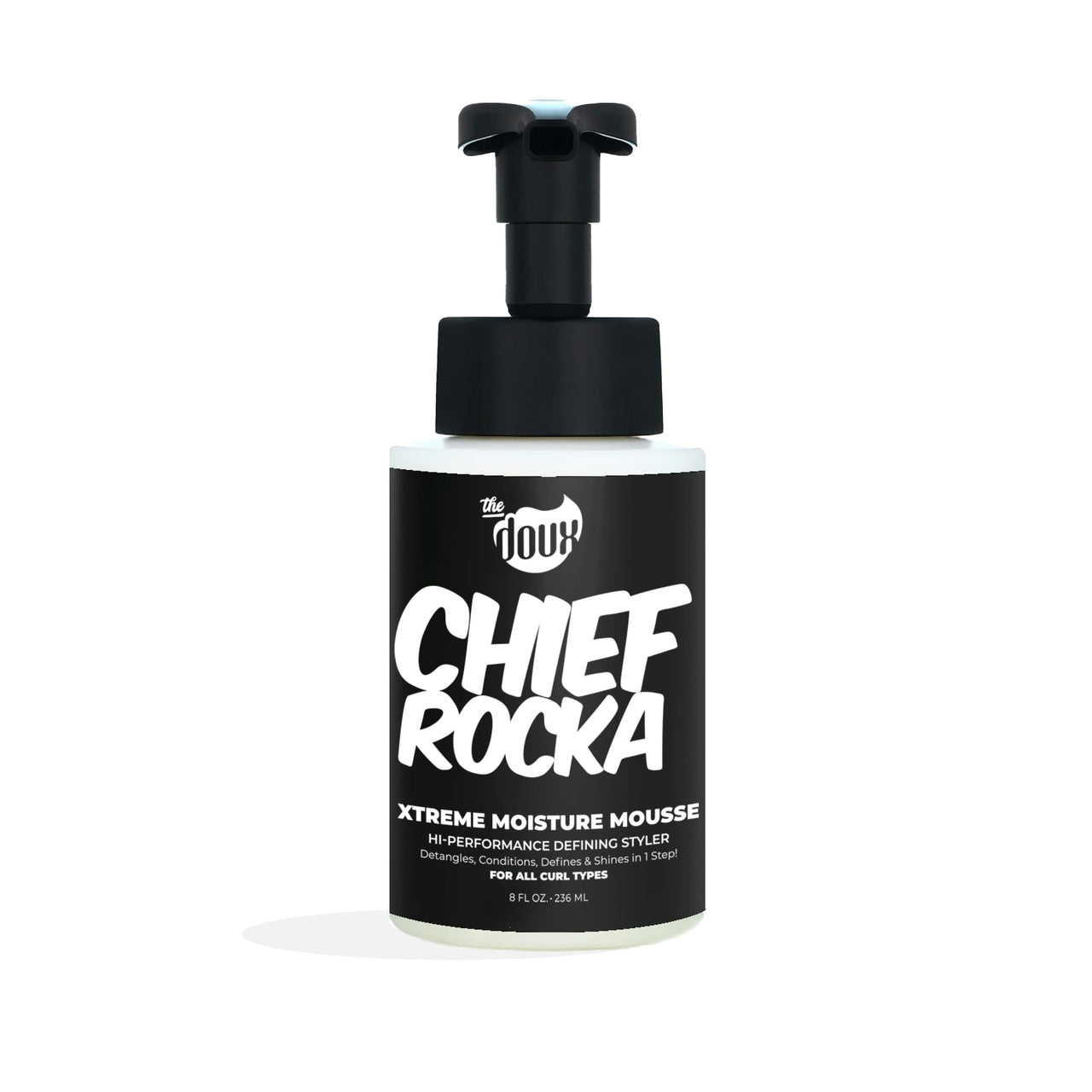 Chief Rocka Xtreme Moisture Mousse for Curly Hair – Curl Defining Hair Mousse for Women with Lasting Hold, Frizz Control & Shine – Styling Foam for Wavy Hair, Coily Hair & Natural Hair Products, 8oz