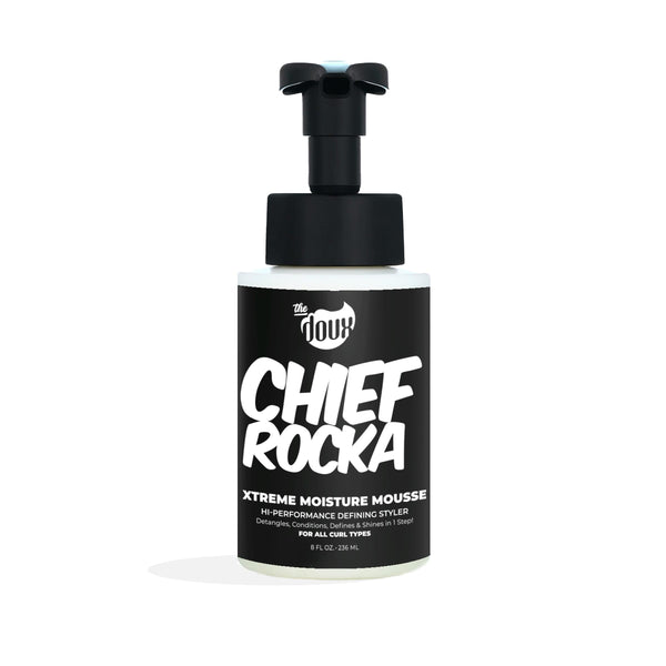 Chief Rocka Xtreme Moisture Mousse for Curly Hair – Curl Defining Hair Mousse for Women with Lasting Hold, Frizz Control & Shine – Styling Foam for Wavy Hair, Coily Hair & Natural Hair Products, 8oz