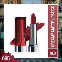 Thumbnail for Maybelline Color Sensational Lipstick, Lip Makeup, Matte Finish, Hydrating Lipstick, Nude, Pink, Red, Plum Lip Color, Divine Wine, 1 Count