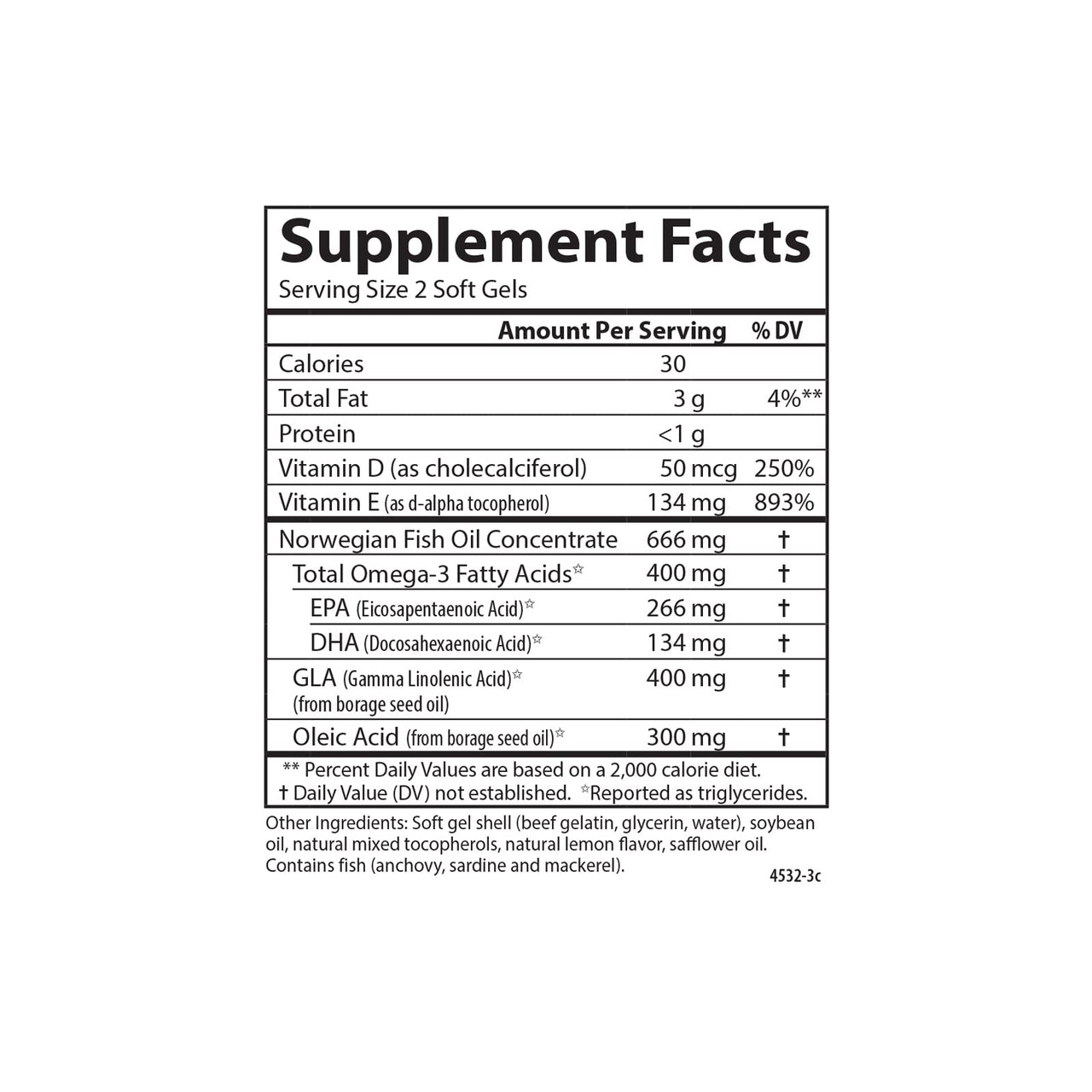 Carlson - Inflammation Balance, Balanced Omega-3 & Omega-6 Ratio, with D3, Norwegian, Wild-Caught Fish Oil Supplement with Fatty Acids, Sustainably Sourced Fish Oil Capsules, 180 Softgels