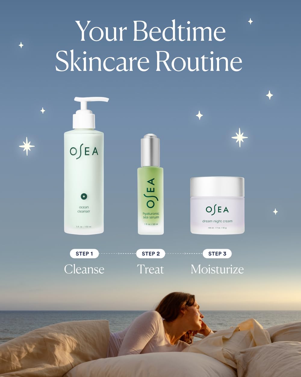 OSEA Dream Night Cream with Bio-Retinol - Anti-Aging Hydrating Face Cream with Algae-Derived Bio Retinol - Plumps, Firms, & Smooths Line and Wrinkles