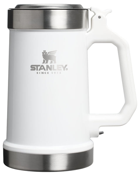 Stanley Classic Bottle Opener Beer Stein 24 oz | Flip Up Lid and Heavy Duty Handle with Built In Bottle Opener | Insulated Stainless Steel Beer Mug | BPA-Free | Cream Gloss