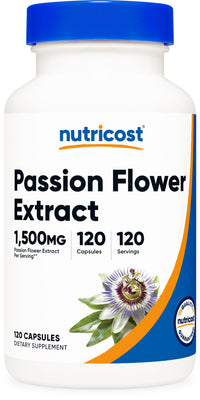 Thumbnail for Nutricost Passion Flower Extract 120 Capsules for 120 Servings Per Bottle - Gluten Free, Non-GMO, and Vegetarian Friendly