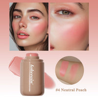 Thumbnail for Cream Blush stick, Natural-Looking Matte Finish Makeup Blush stick, Hydrating Long Lasting Lightweight Blendable Blush for cheeks (#4 Neutal Peach, 1 PC)
