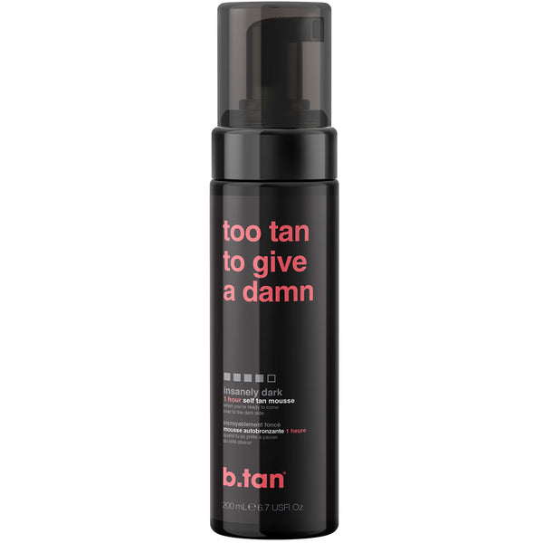 b.tan Ultra Dark Self Tanner Mousse | Too Tan - Best, 1 Hour Express Sunless Tanning Foam, Gold Bronzing Glow, No Fake Tan Smell, Face & Body, Vegan, Cruelty & Paraben Free, 6.7 Fl Oz