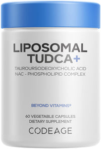 Thumbnail for Codeage Liposomal TUDCA+ Supplement – TUDCA Bile Acid Formula - NAC N-Acetyl Cysteine, Liposomal Delivery - Liver & Gallbladder-Focused Formula – Non-GMO - 60 Capsules
