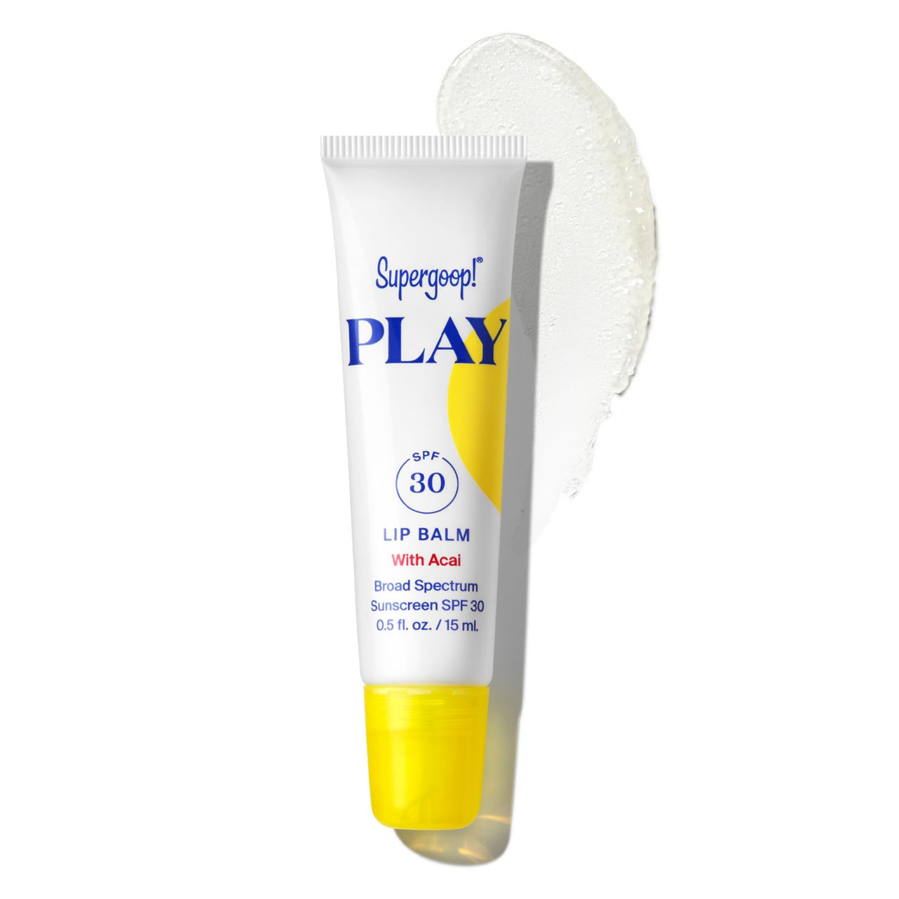 Supergoop! PLAY Lip Balm with Acai, 0.5 fl oz - SPF 30 PA+++ Broad Spectrum Sunscreen - Hydrating Honey, Shea Butter & Sunflower Seed Oil - Great for Active Days