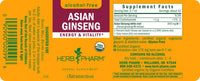 Thumbnail for Herb Pharm Asian (Panax) Ginseng Liquid Glycerite for Energy and Stamina, Alcohol-Free Glycerite, 1 Oz