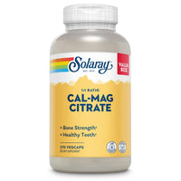 Thumbnail for Solaray Calcium Magnesium Citrate 1000mg 1:1 Ratio, Bone Strength Supplement, Muscle, Nerve and Bone Health Support, Chelated for High Absorption, 60-Day Guarantee, 45 Servings, 270 VegCaps