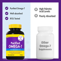 Thumbnail for InnovixLabs Purified Omega 7 Supplement - 210 mg Omega-7 Palmitoleic Acid, Fish Oil for Metabolism & Triglyceride Support, Essential Fatty Acids, IFOS Approved, 30 Softgels