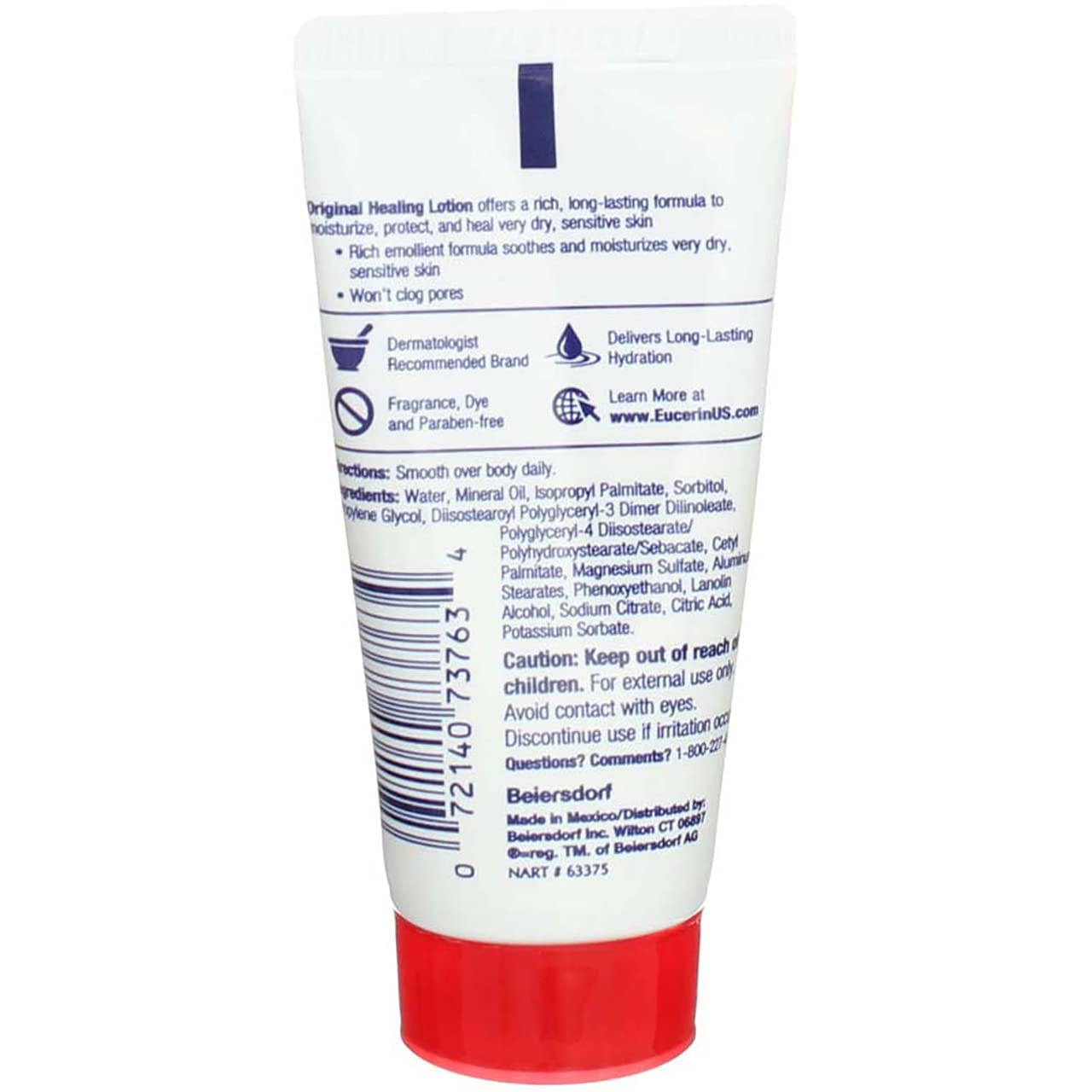 Eucerin Original Healing Emollient Enriched Lotion 1 oz. - Pack of 6 - New Look!