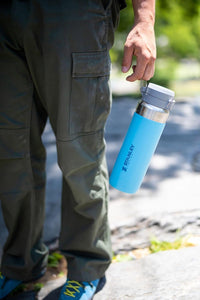 Thumbnail for Stanley Quick Flip GO Water Bottle 24 oz | Push Button Lid | Leakproof and Packable for Travel and Sports | Insulated Stainless Steel | BPA-Free | Black 2.0