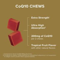 Thumbnail for Qunol CoQ10 200mg Soft Chews, Extra Strength & Ultra High Absorption Coenzyme Q10 Supplement, #1 Cardiologist Recommended Supplement for Heart Health, 90 Count