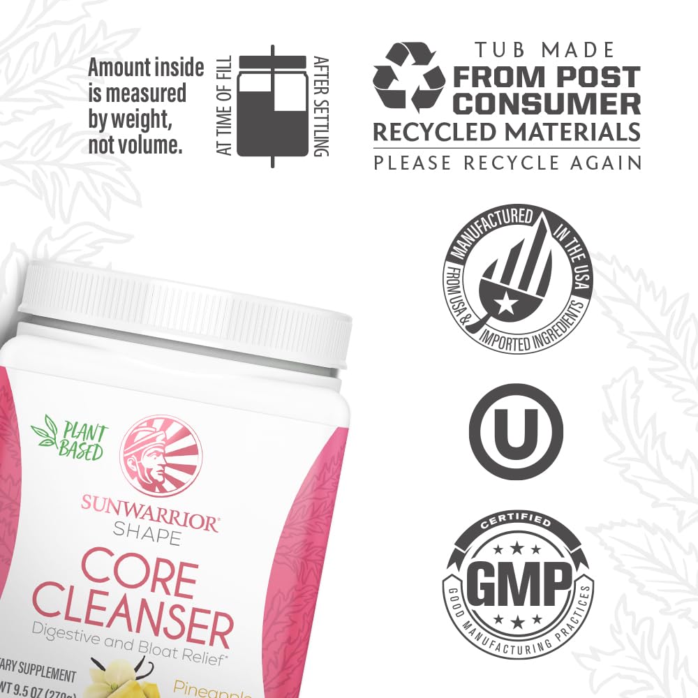 Sunwarrior Prebiotic Fiber Supplement Powder | Dietary Fiber Drink Mix with Digestive Enzymes with Probiotics and Prebiotics for Women (Pineapple Vanilla, 30 Servings)