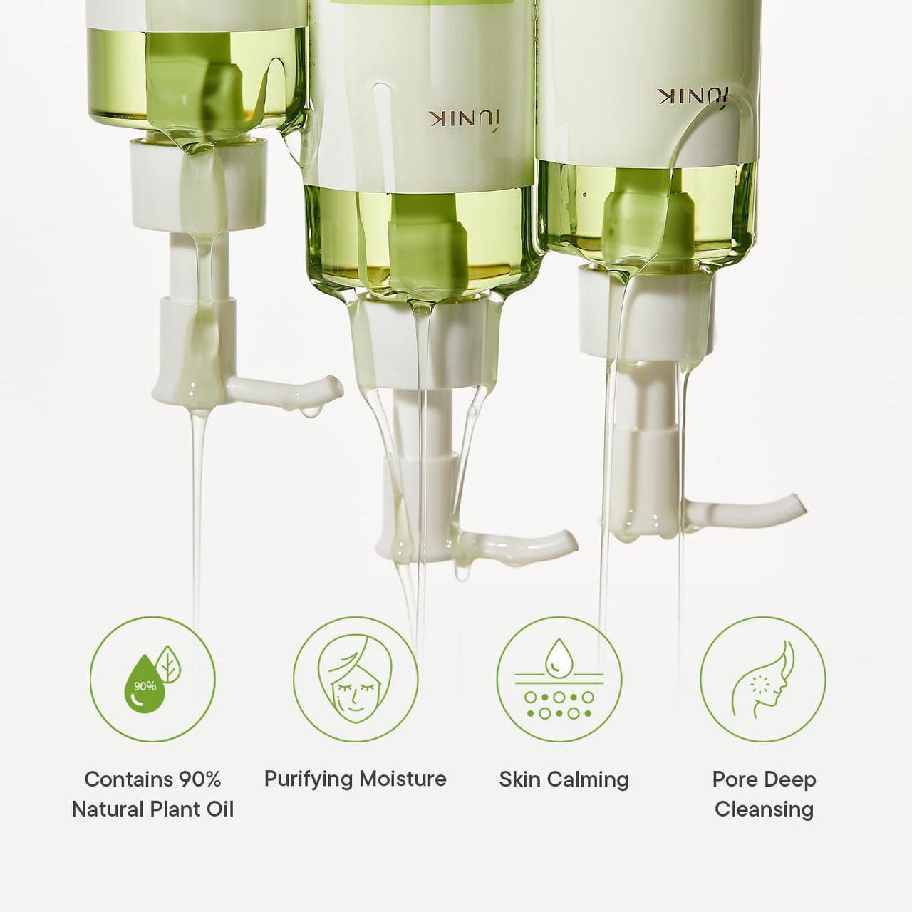 IUNIK Centella Asiatica Cleansing Oil - Pore & Sebum Control Oil Cleanser | Makeup & Sunscreen Remover for Women & Men Dry Oily Sensitive Acne-prone Skin Gentle Face & Body Wash Korean Skincare