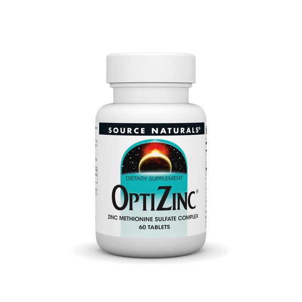 Source Naturals OptiZinc Zinc Methionine Sulfate Complex & Dietary Supplement - 60 Tablets