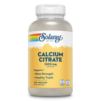 Thumbnail for Solaray Calcium Citrate 1000mg - Chelated Calcium Supplement - Supports Bone Strength and Healthy Teeth - Easy to Digest - Vegan - 60 Servings, 240 VegCaps