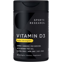 Thumbnail for Sports Research® Vitamin D3 4000iu/100mcg with Coconut MCT Oil, 360 Count
