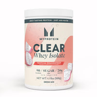 Thumbnail for Myprotein Clear Whey Isolate Protein Powder, 20 Servings (1.1lbs) Tropical Dragonfruit, 20g Protein per Serving, Naturally Flavored Drink Mix, Daily Protein Intake for Superior Performance
