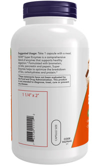 Thumbnail for NOW Foods, Super Enzymes, Formulated with Bromelain, Ox Bile, Pancreatin and Papain, Super Enzymes, 270 Capsules