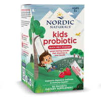 Thumbnail for Nordic Naturals Kids Probiotic Quick Melt Powder, Mixed Berry - 30 Packets - 3 Billion CFU - Digestive Wellness, Immune Support - Non-GMO, Vegan - 30 Servings
