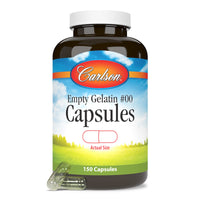 Thumbnail for Carlson - Empty Gelatin #00 Capsules, Easy to Separate & Fill, 150 capsules