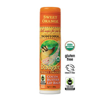 Thumbnail for Badger Sweet Orange Cocoa Butter Lip Balm - .25oz Stick