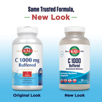 Thumbnail for KAL C-1000 Buffered Sustained Release Tablets, 1000 mg, 250 Count
