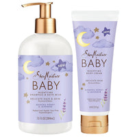 Thumbnail for Shea Moisture Baby Care Set – Relaxing Nighttime Shampoo & Bath Milk + Body Cream for Delicate Skin, Manuka Honey & Lavender (2 Piece Set)