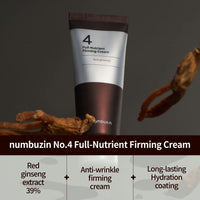 Thumbnail for numbuzin No.4 Cream | Full-Nutrient Firming Cream | Skin Elasticity, Wrinkle Care, Anti-aging, Deeply Nourishing, Hydration | Red Ginseng, Panthenol, Niacinamide, Bifida | 2.02 fl. oz.