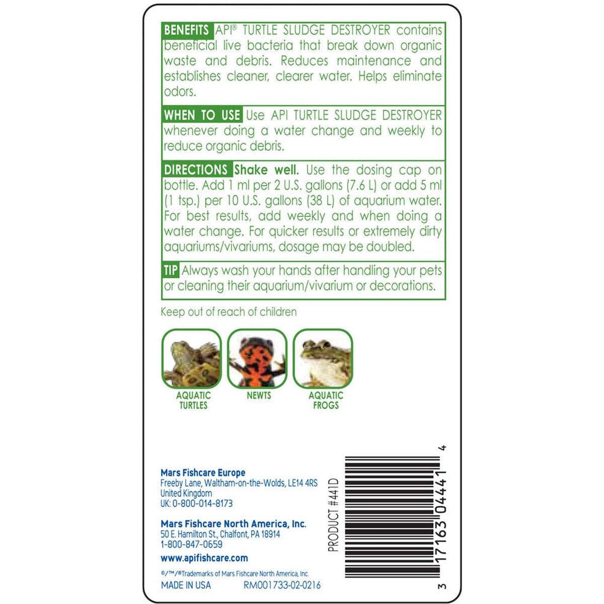 API TURTLE SLUDGE DESTROYER Aquarium Cleaner and Sludge Remover Treatment 4-Ounce Bottle