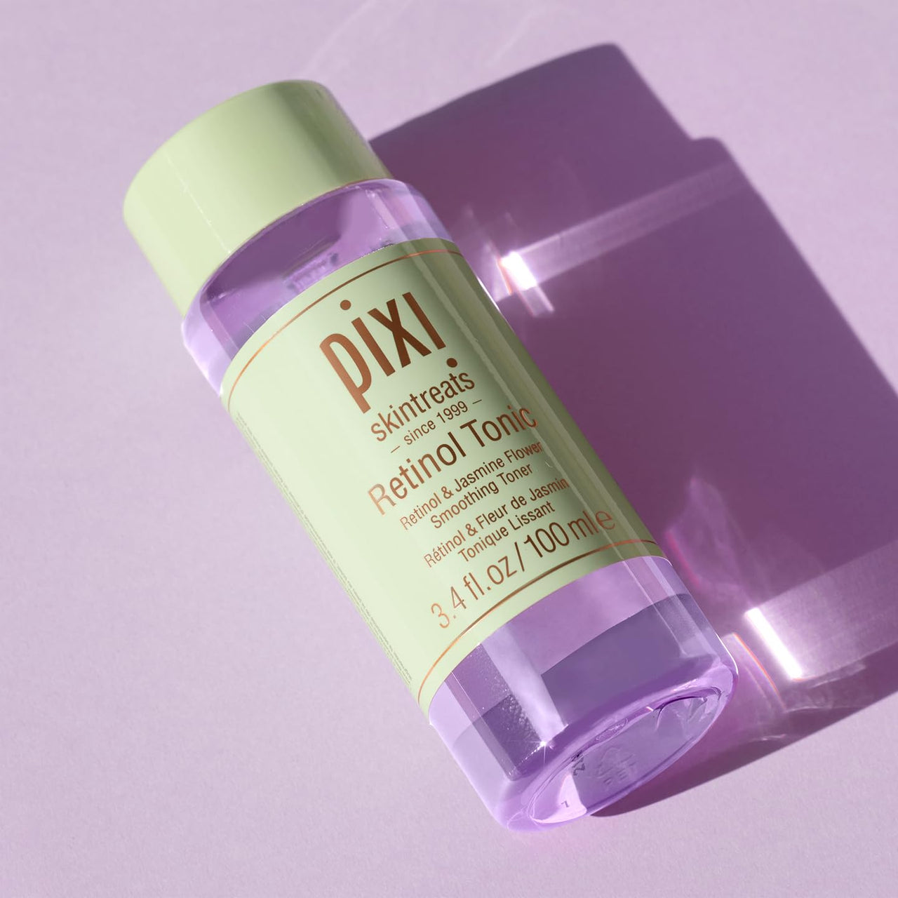 Pixi Retinol Tonic, Smoothing & Firming Facial Toner, Enhanced with Peptides to Boost Collagen Production, Alcohol-Free Daily Rejuvenating Toner, 100ml/ 3.4 fl oz