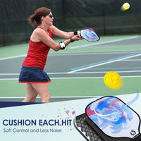 Thumbnail for niupipo Pickleball Paddles, Pickleball Paddles Set of 2, Fiberglass Surface, Polypropylene Honeycomb Core, Cushion Grip, Lightweight Pickleball, Portable Carry Bag, White