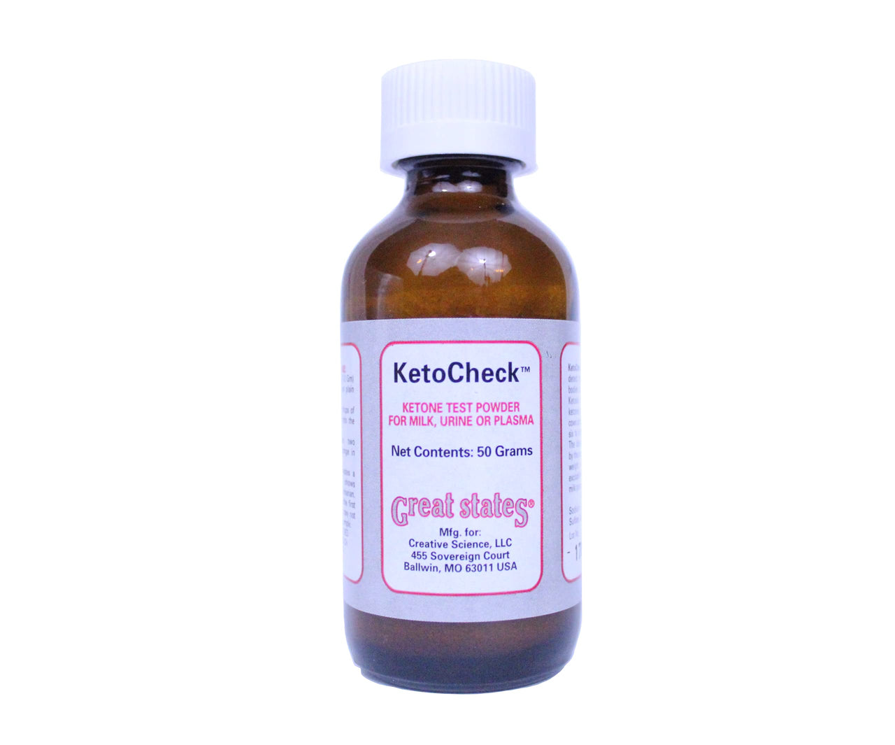 KetoCheck Powder 50 Grams Ketone Detect Ketosis Cattle Urine Livestock
