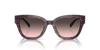 Thumbnail for Coach HC8379U Universal Fit Sunglasses, Ruby Pearl Signature C/Grey Rose Gradient, 54 mm