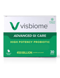 Thumbnail for Visbiome® Advanced GI Care - High Potency Probiotic 450 Billion Strength - 30 Packets Unflavored Powder - Original De Simone Formulation - Shipped Cold in Recyclable Cooler with Temperature Monitor.