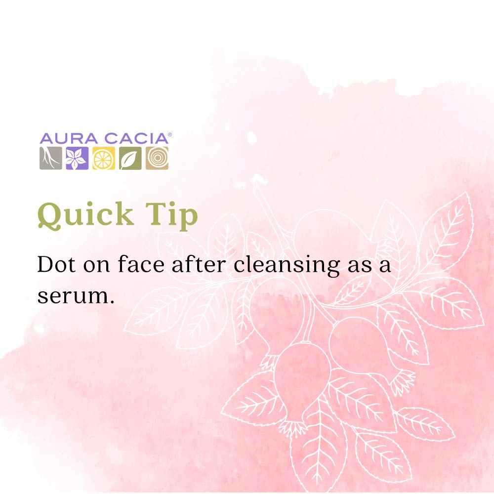 Aura Cacia Organic Rosehip Skin Care Oil | GC/MS Tested for Purity | 30ml (1 fl. oz.)