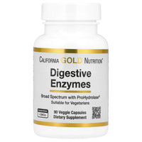 Thumbnail for California Gold Nutrition Digestive Enzymes, Broad Spectrum, Suitable for Vegetarians, 90 Veggie Capsules
