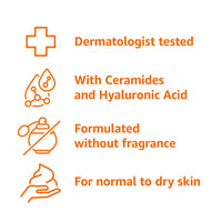 Thumbnail for Amazon Basics Moisturizing Cream for Face and Body, Fragrance-Free, with Ceramides, Hydrating for Dry Skin, 16 Ounces, 1-Pack