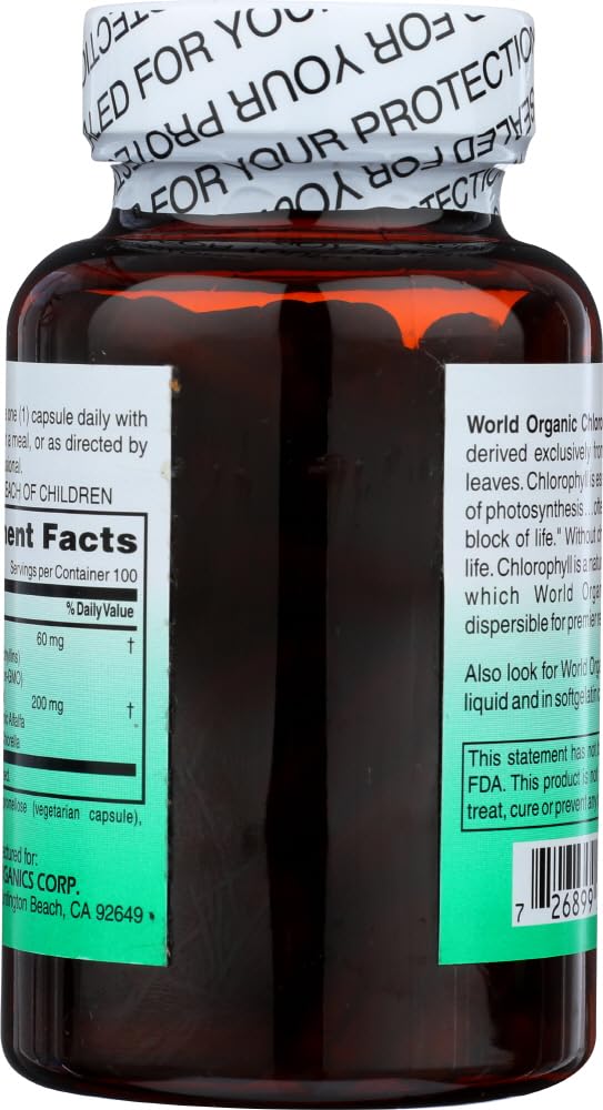 World Organic Chlorophyll 60MG, 100 CP