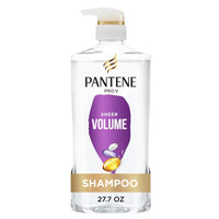 Thumbnail for Image 1 of Pantene Shampoo, Sheer Volume - 72-Hour Fullness, Lightweight Nourishment with Pro-Vitamin B5 + Antioxidants, Fine, Thin, Color-Treated Hair, Paraben Free, Remove Build Up for Body & Shine, 27.7 Fl Oz