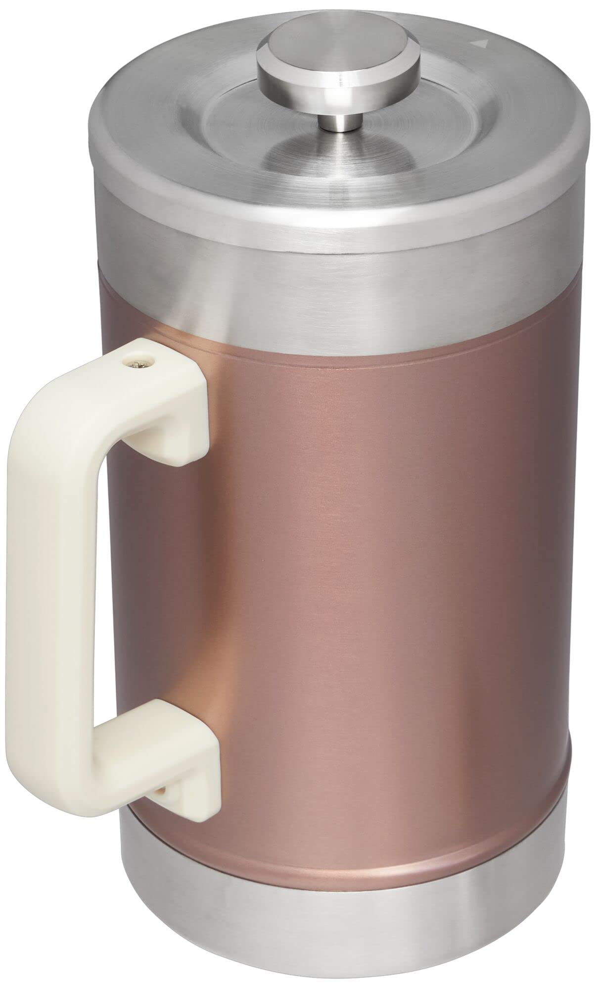STANLEY Classic Stay-Hot French Press Coffee Maker 48 oz | 5 Minute Brew, 4 Hours Hot | Mesh Filter for Coffee Grounds | Insulated Stainless Steel French Press | BPA-Free | Rose Quartz Glow