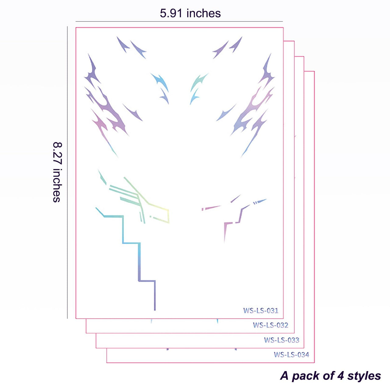 Abading Temporary Tattoos,Cosplay Tattoos Stickers,Cosplay Accessories for Cosplay, Halloween and Party Makeup